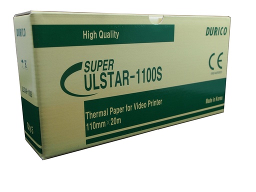 [WEB |772] DURICO | Thermal Papier für Video Printer | 1100S | 110mm x 20m Super Ulstar Thermal Papier 1100S